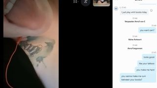 My Swedish girl shows me boobs and pussy for cumshot on skype